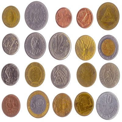 20 Different Coins from The Americas: Latin, Caribbean, Central, Northern, South