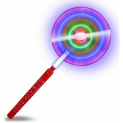 ArtCreativity Light Up Spinning Wand, 15-Inch LED Spinner Toy for Kids, Batteries Included, Fun Spinning Light Up Toy for Boys and Girls, Great Party Favor, Gift, or Carnival Prize Colors May Vary