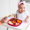 bblv - Ymi  Food Grade Silicone, BPA-Free, Suction Plate, Microwave & Dishwasher Safe, Anti-Spill Plate & Spoon Set w/Baby Utensils - for Baby & Toddler view 2