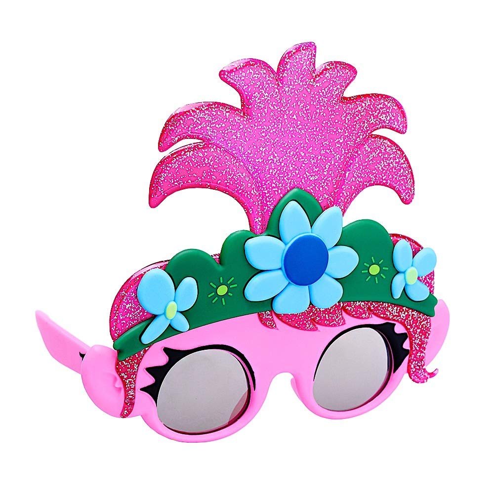 Sun-Staches Trolls Official Poppy Sunglasses Costume Accessory Mask UV400 One Size Fits Most Kids