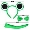Skeleteen Frog Costume Accessories Set - Plush Green Frog Eyes Headband, Bowtie and Tail Toad Accessory Kit for Kids and Toddlers view 4