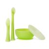Olababy 3 Piece Parent Led and Baby Led Weaning First Feeding Set, Includes Training Spoon, Feeding Spoon and Suction Bowl with Lid view 1