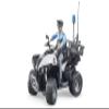 Bruder 63011 Police Quad w Light Skin Policeman and Accessories view 2