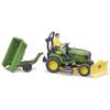 Bruder 09824 bworld John Deere Lawn Tractor w Trailer and Gardener view 2