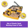 Kinetic Sand, Construction Site Folding Sandbox with 2lbs Play Sand & Toy Truck, Storage Case, Sensory Toys, for Kids Ages 3 and up view 2