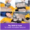 Kinetic Sand, Construction Site Folding Sandbox with 2lbs Play Sand & Toy Truck, Storage Case, Sensory Toys, for Kids Ages 3 and up view 3