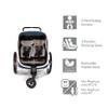 Hamax Outback Two Seat Reclining Multi-Sport Child Bike Trailer + Stroller (Jogger Wheel Sold Separately) (Navy/White) view 4