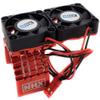 NHX 540/550 Motor Aluminum Heat Sink w/Twin Cooling Fan Red view 1