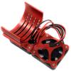 NHX 540/550 Motor Aluminum Heat Sink w/Twin Cooling Fan Red view 3