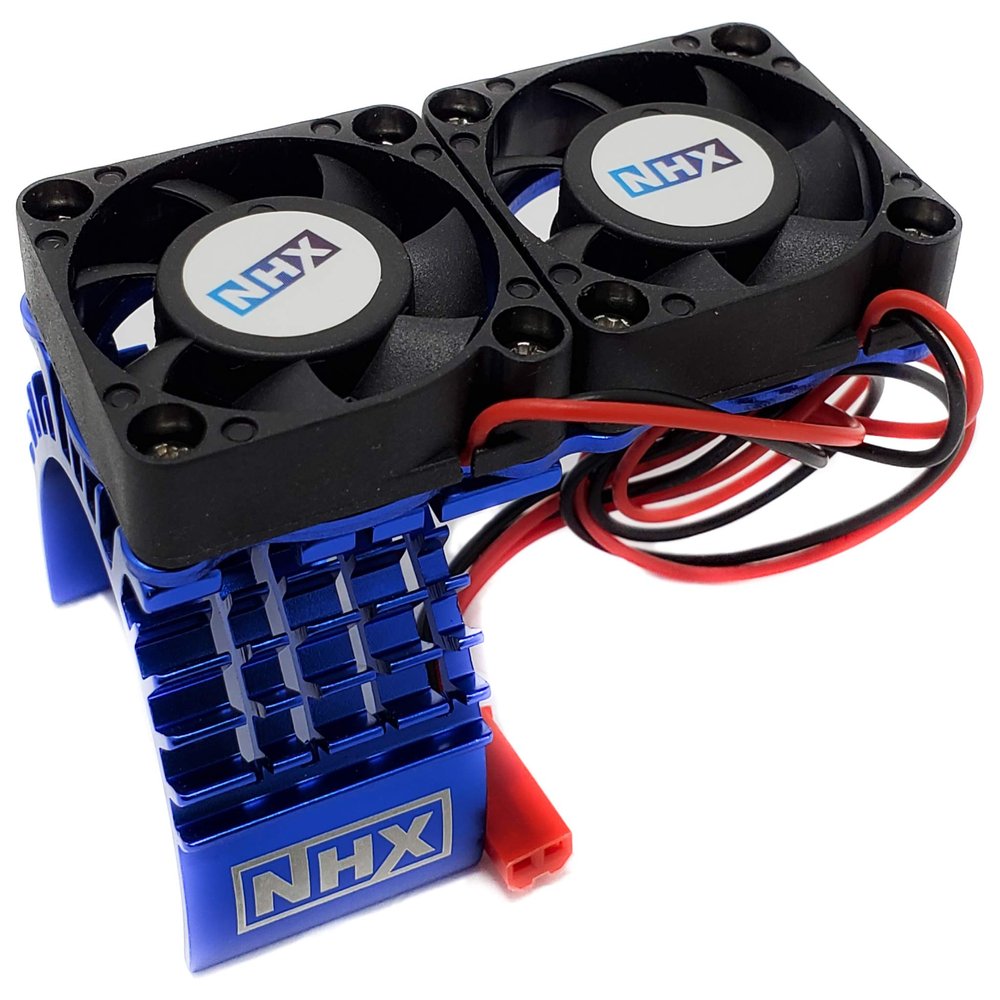 NHX 540/550 Motor Aluminum Heat Sink w/Twin Cooling Fan Blue