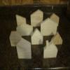10 wooden house shapes, wooden house, unfinished block house, wood house, unfinished wooden house view 4