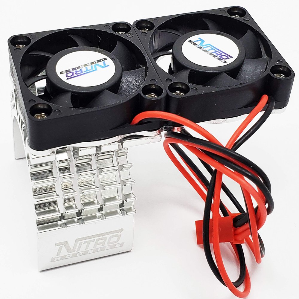 NHX 540/550 Motor Aluminum Heat Sink w/Twin Cooling Fan Silver