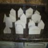 15 piece unfinished wooden house shapes, wooden house, wooden block house, wooden house set, view 3