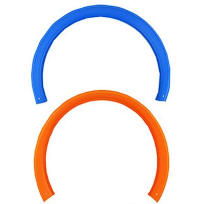 Hot Wheels Replacement Parts for Criss Cross Crash Car Race Track DTN42 - Includes 1 Curve Orange Track and 1 Curve Blue Track - 1/8 inch Rail Gauge - T Scale