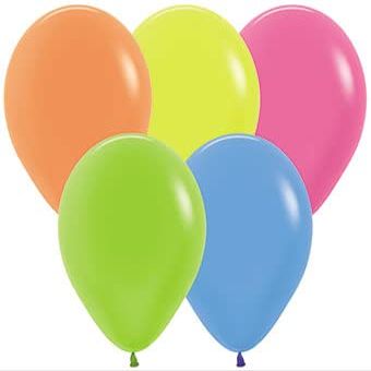 100 NEON UV Glow Blacklight Reactive 12" Birthday Party Latex Balloons