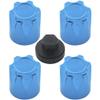 4PCS Share Goo Aluminium RC M4 Wheel Nut,RC Car Dustproof Wheel Rim Center Cap Hub Compatible with Traxxas TRX4 Axial SCX10 90046 D90 Tamiya Redcat HPI 1/10 RC Crawler Car (Blue) view 1