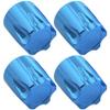 4PCS Share Goo Aluminium RC M4 Wheel Nut,RC Car Dustproof Wheel Rim Center Cap Hub Compatible with Traxxas TRX4 Axial SCX10 90046 D90 Tamiya Redcat HPI 1/10 RC Crawler Car (Blue) view 2