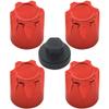 4PCS Share Goo Aluminium RC M4 Wheel Nut,RC Car Dustproof Wheel Rim Center Cap Hub Compatible with Traxxas TRX4 Axial SCX10 90046 D90 Tamiya Redcat HPI 1/10 RC Crawler Car (Red) view 1