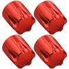 4PCS Share Goo Aluminium RC M4 Wheel Nut,RC Car Dustproof Wheel Rim Center Cap Hub Compatible with Traxxas TRX4 Axial SCX10 90046 D90 Tamiya Redcat HPI 1/10 RC Crawler Car (Red) view 2