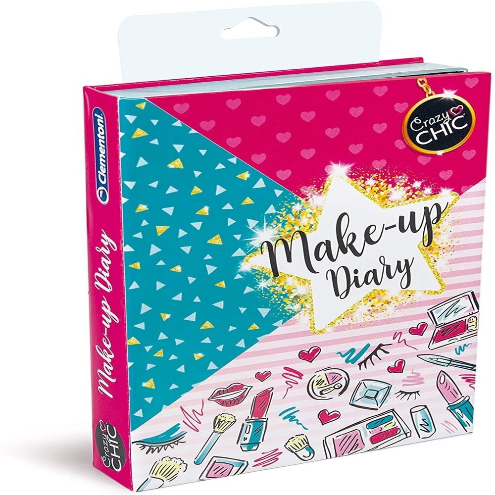 Clementoni 18588 Crazy Chic Diary Make up Set for Children, Ages 6 Years Plus, Multi-Coloured