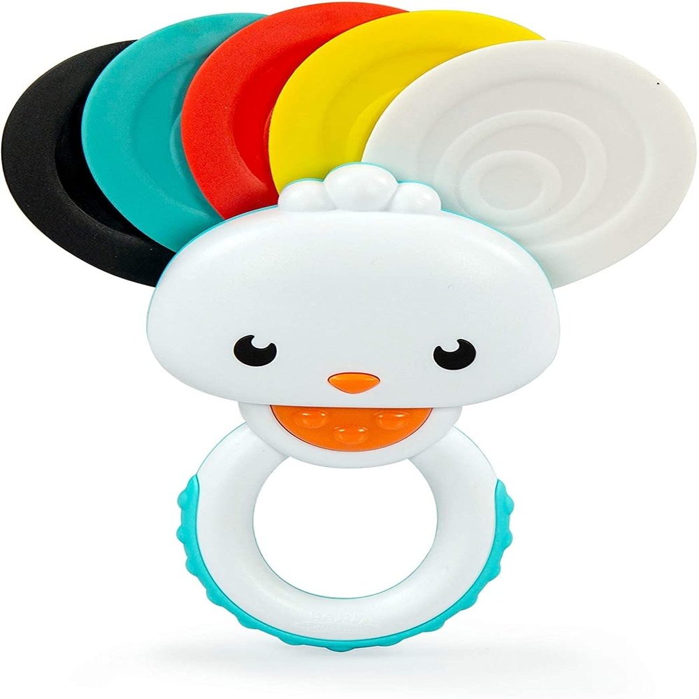 Clementoni 17325 Vista Pavone Rattle, Multi-Coloured