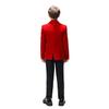 Sxfashbrd Boys Velvet Blazer Tuxedos 2 Pieces Suit Slim Fit Jacket Coats Formal Party Outerwear Costume Red view 3