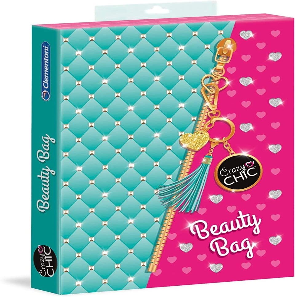 Clementoni 18589 Crazy Chic Beauty Bag Make up Set for Children, Ages 6 Years Plus, Multi-Coloured