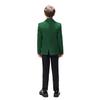 Sxfashbrd Boys Velvet Blazer Tuxedos 2 Pieces Suit Slim Fit Jacket Coats Formal Party Outerwear Costume Green view 3