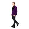 Sxfashbrd Boys Velvet Blazer Tuxedos 2 Pieces Suit Slim Fit Jacket Coats Formal Party Outerwear Costume Purple view 2