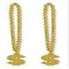 Beistle 53649 Plastic Chain Necklaces With $ Medallion 2 Piece 80's Party Supplies Casino Favors, 38", Gold view 1