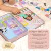 Story Magic Dress-Up Dolls Playset, Pretend Play Magnetic Case, Magnet Outfit and Accessory Pieces, Great for Travel or Playdates, Magnetic On The Go Activity Set for Ages 4, 5, 6, 7 , Pink view 4