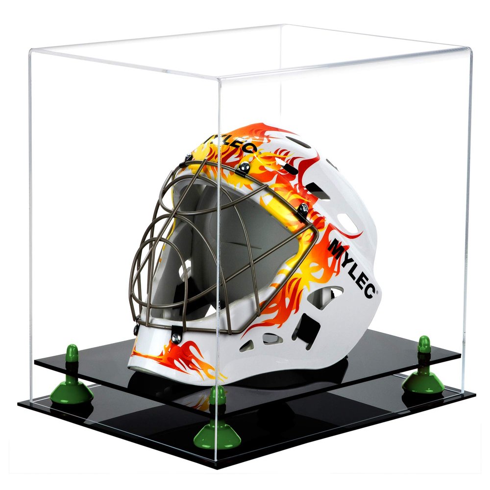 Better Display Cases Versatile Clear Acrylic Display Case - Large Rectangle Box with Green Risers 14.5" x 11" x 12" (A002-GRR)