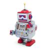 Charmgle Wind-up Robot Toy Clockwork Walking Alien Drummer Toys Handmade Novelty Birthday Gifts Home Decoration Silver view 2