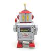 Charmgle Wind-up Robot Toy Clockwork Walking Alien Drummer Toys Handmade Novelty Birthday Gifts Home Decoration Silver view 3
