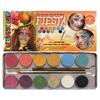 Eulenspiegel 10135870 Fiesta Makeup Palette 11 1 Glitter Vegan Colors + Brush, Colourful, 12 Farben view 1