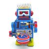 Charmgle Wind-up Robot Toy Clockwork Walking Alien Drummer Toys Handmade Novelty Birthday Gifts Home Decoration Blue view 2