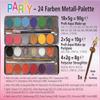 Eulenspiegel 10135871 Party 20 Colors & 4 Glitter Vanity Palette Vegan Colours & Brush, Colourful, 24 Farben view 2