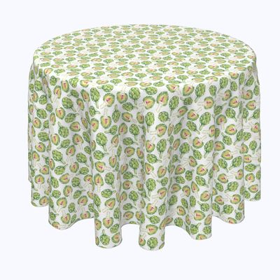 Fabric Textile Products, Machine Washable, 100% Milliken Polyester, Tablecloths, Table Runners, Napkins, & Outdoor Tablecloths, Artichoke Toss (84" Round)