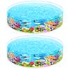 Intex 58472EP SnapSet Kiddie 8 x 8 Foot Instant Backyard Swimming Pool for Kids 3 Years Old and Up with Repair Patch, Deep Sea Blue (2 Pack) view 1
