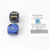 Black and Blue Gemini Dice with Gold Pips 30mm (1.18in) D6 Pack of 2 Wondertrail view 1