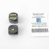 Shadow Lustrous Dice with Gold Pips 30mm (1.18in) D6 Pack of 2 Wondertrail view 1