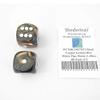 Black and Copper Gemini Dice with White Pips 30mm (1.18in) D6 Pack of 2 Wondertrail view 1