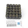 Black Opaque Dice with Gold Pips D6 16mm (5/8in) Pack of 50 Wondertrail view 2