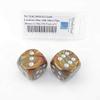 Gold Lustrous Dice with Silver Pips 30mm (1.18in) D6 Pack of 2 Wondertrail view 1