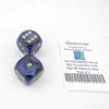Royal Blue Scarab Dice with Gold Pips D6 30mm (1.18in) Pack of 2 Wondertrail view 1