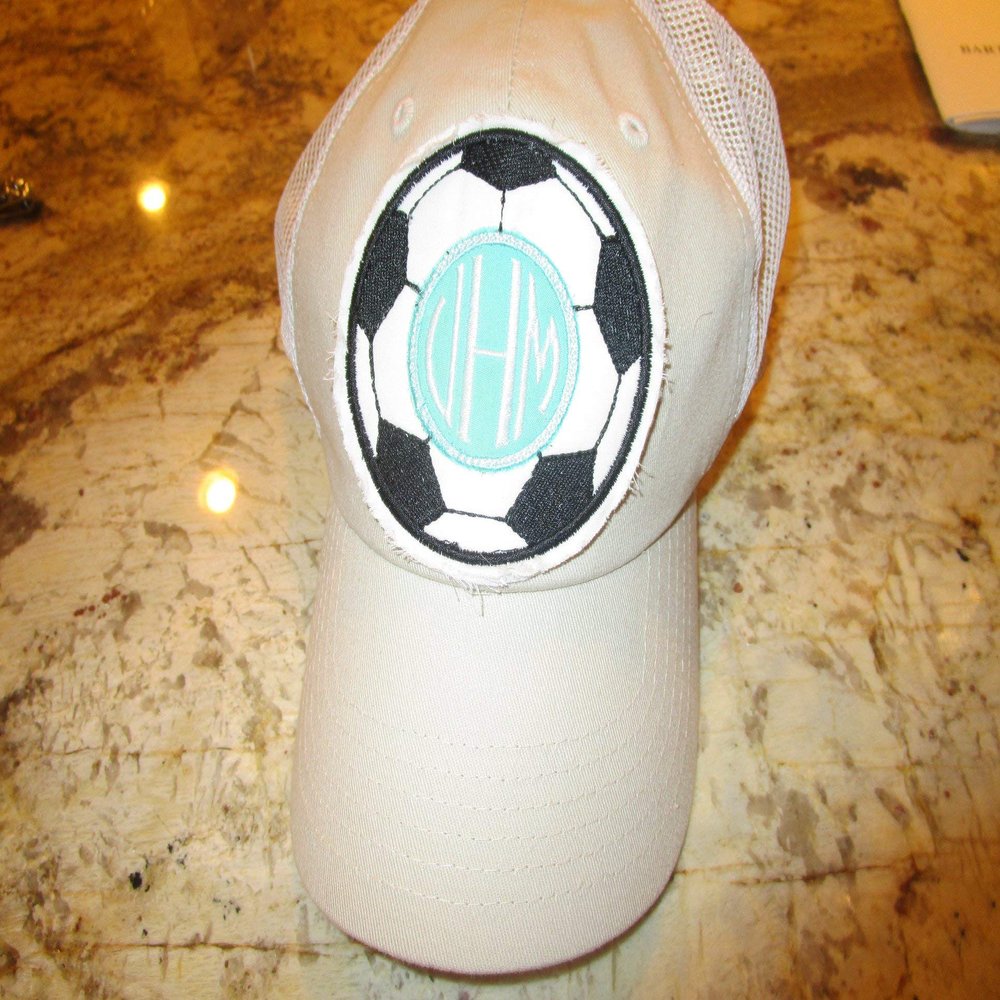 Monogram Soccer Ball Patch hat