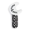 Moon and Back Black White Polka Dot 7 inch Plush Children's Stuffed Activity Rattle Toy view 1