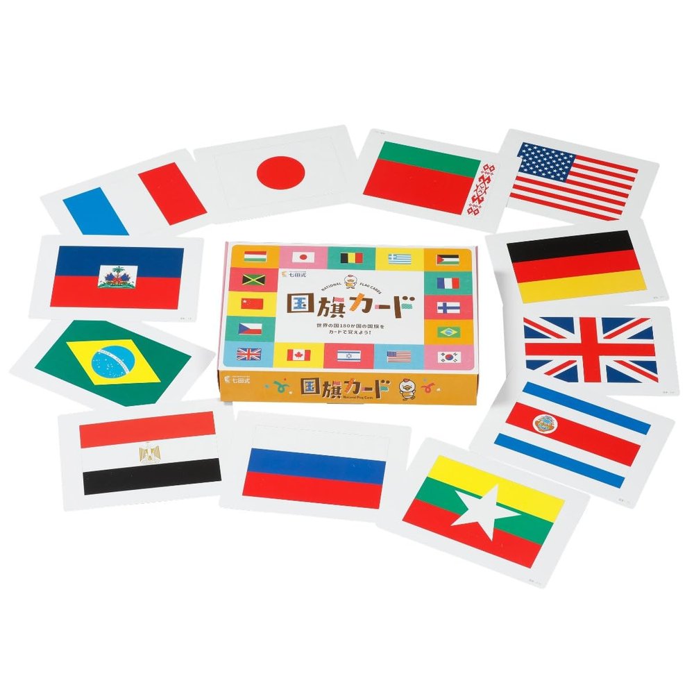 Shichida-Style Flag Card Recognize 180 Countries Flags with Cards!