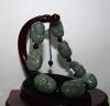 1" China Nature Certified Nature Hetian Nephrite Jade The Eight Immortals Hand Carved Bangle Bracelet 4393 view 2