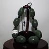 1" China Nature Certified Nature Hetian Nephrite Jade The Eight Immortals Hand Carved Bangle Bracelet 4391 view 4